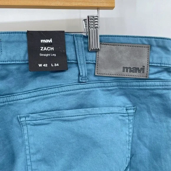 NEW Mavi Zach Straight Leg Mens Pants Size 42x34 Bluestone Twill - Picture 7 of 9